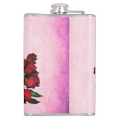 Bouquet van rode rozen heupfles (Achterkant)