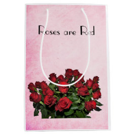 Bouquet van rode rozen medium cadeauzakje