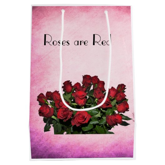 Bouquet van rode rozen medium cadeauzakje (Achterkant)