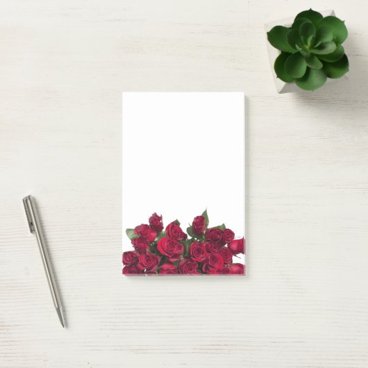 Bouquet van rode rozen post-it® notes (Kantoor)