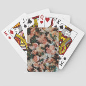 Bouquet van roze rozen en groene bladeren pokerkaarten (Achterkant)