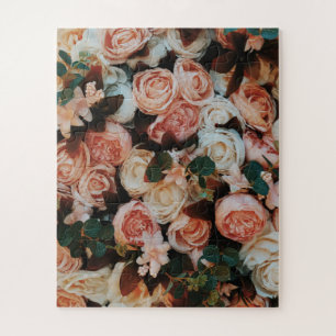 Bouquet van roze rozen legpuzzel