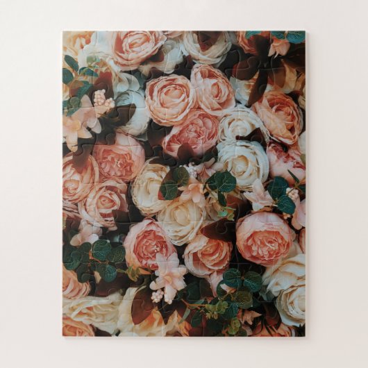 Bouquet van roze rozen legpuzzel (Verticaal)
