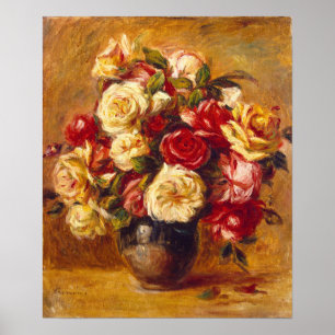 Bouquet van rozen, Auguste Renoir Poster