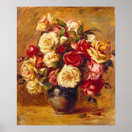Bouquet van rozen, Auguste Renoir Poster (Voorkant)