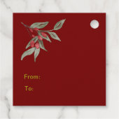 Bouquet van rozen bedankjes labels (Achterkant)