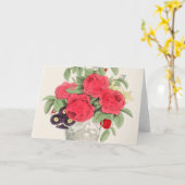 Bouquet van Rozen Blank Kaart (Gele Bloem)