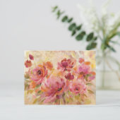 Bouquet van Rozen Briefkaart (Staand voorkant)