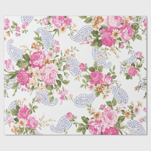 Bouquet van Rozen Cadeaupapier (Vlak)