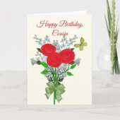 Bouquet van Rozen en Lilacs Birthday voor neef Kaart (Voorkant)