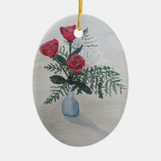 Bouquet van Rozen Keramisch Ornament