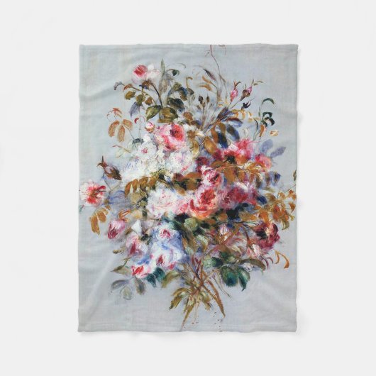 Bouquet van Rozen, Renoir Fleece Deken (Voorkant)