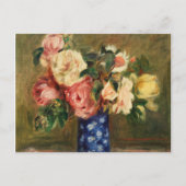 Bouquet van Rozen Renoir Impressionist Art Paintin Briefkaart (Voorkant)