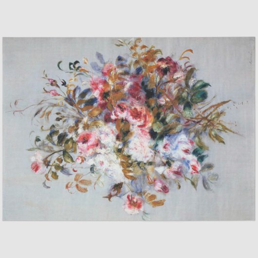 Bouquet van Rozen, Renoir Tissuepapier (Voorkant)