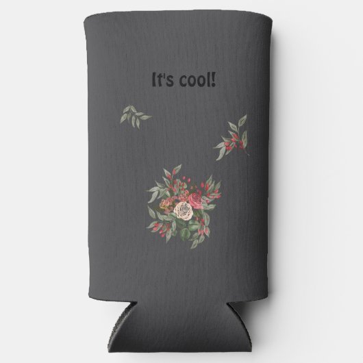 Bouquet van rozen seltzer blikjeskoeler (Voorkant)