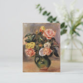 Bouquet van Rozen van Pierre-Auguste Renoir Briefkaart (Staand voorkant)