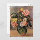 Bouquet van Rozen van Pierre-Auguste Renoir Briefkaart (Voorkant / Achterkant)