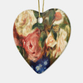 Bouquet van Rozen van Renoir Impressionist Paintin Keramisch Ornament (Links)