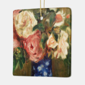 Bouquet van Rozen van Renoir Impressionist Paintin Keramisch Ornament (Links)