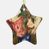 Bouquet van Rozen van Renoir Impressionist Paintin Keramisch Ornament (Links)