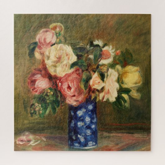 Bouquet van Rozen van Renoir Impressionist Paintin Legpuzzel (Verticaal)