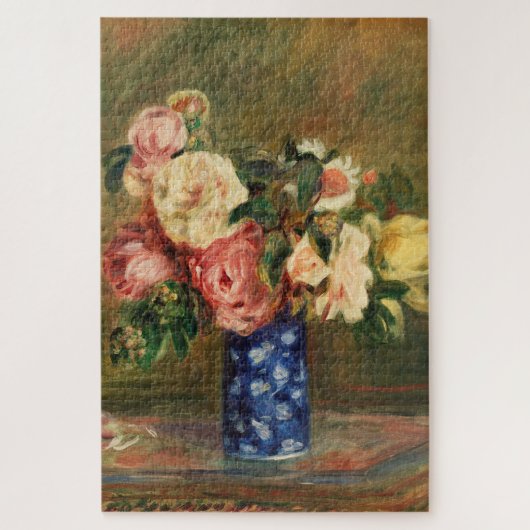 Bouquet van Rozen van Renoir Impressionist Paintin Legpuzzel (Verticaal)