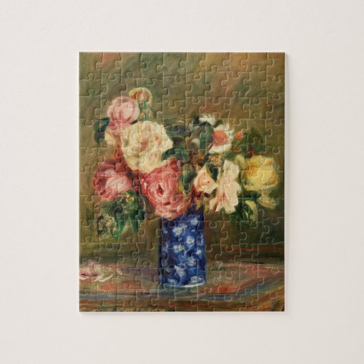 Bouquet van Rozen van Renoir Impressionist Paintin Legpuzzel (Verticaal)