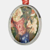 Bouquet van Rozen van Renoir Impressionist Paintin Metalen Ornament (Links)