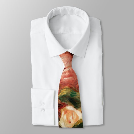 Bouquet van Rozen van Renoir Impressionist Paintin Stropdas (Gebonden)