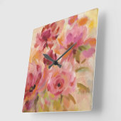 Bouquet van Rozen Vierkante Klok (Hoek)