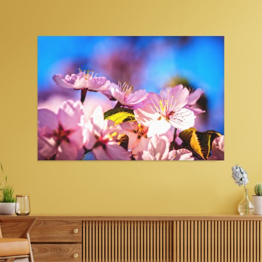 Bouquet van Sakura Flowers Canvas Afdruk (Insitu (Woonkamer))