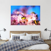 Bouquet van Sakura Flowers Canvas Afdruk (Insitu (Slaapkamer))