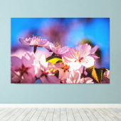 Bouquet van Sakura Flowers Canvas Afdruk (Insitu (Houten vloer))