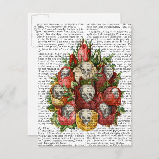 Bouquet van Skulls Briefkaart (Voorkant / Achterkant)