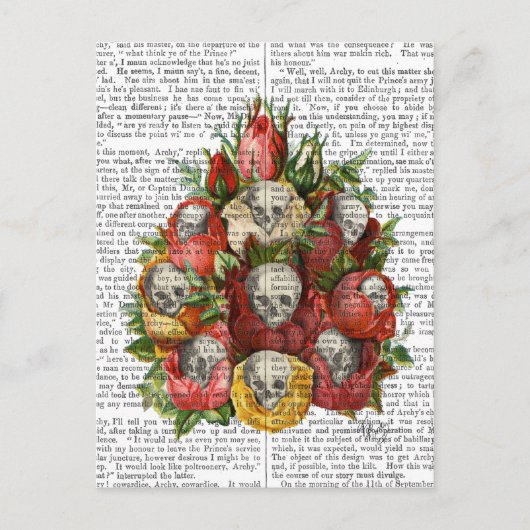 Bouquet van Skulls Briefkaart (Voorkant)