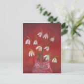 Bouquet van Snowdrops Feestdagenkaart (Staand voorkant)