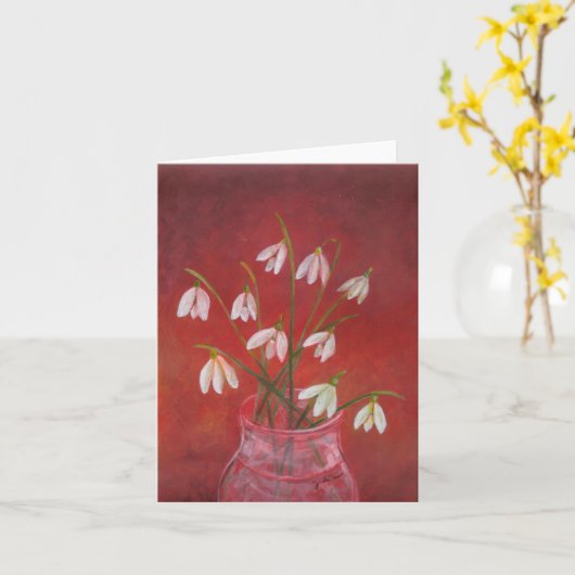 Bouquet van Snowdrops Kaart (Gele Bloem)