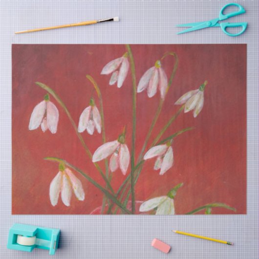 Bouquet van Snowdrops Tissuepapier (Craft)