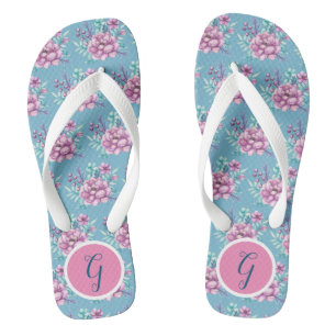 Bouquet van Teenslippers met roze bloemen