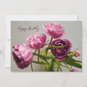 Bouquet van tulpen. Gelukkige verjaardag Kaart (Voorkant)