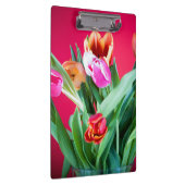 Bouquet van tulpen op rood klembord (Rechts)