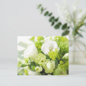 Bouquet van verschillende witte seizoensbloemen briefkaart (Staand voorkant)