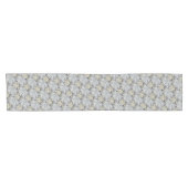 BOUQUET VAN WITTE DAISIES KORTE TABEL RUNNER TAFELLOPER (Horizontaal)