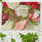 Bouquet van zoete erwtenbloemen theedoek (Gevouwen)