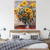 Bouquet van zonnebloemen canvas afdruk (Insitu (Slaapkamer))