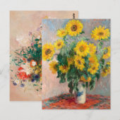Bouquet van zonnebloemen door Monet Impressionist Briefkaart (Voorkant / Achterkant)