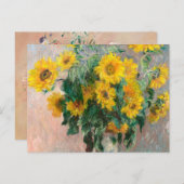 Bouquet van zonnebloemen door Monet Impressionist Briefkaart (Voorkant / Achterkant)