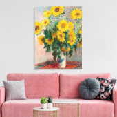 Bouquet van zonnebloemen door Monet Impressionist Canvas Afdruk (Insitu (Woonkamer))