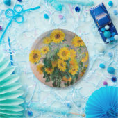 Bouquet van zonnebloemen door Monet Impressionist  Papieren Bordje (Feest)