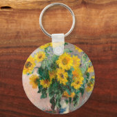 Bouquet van zonnebloemen door Monet Impressionist Sleutelhanger (Voorkant)